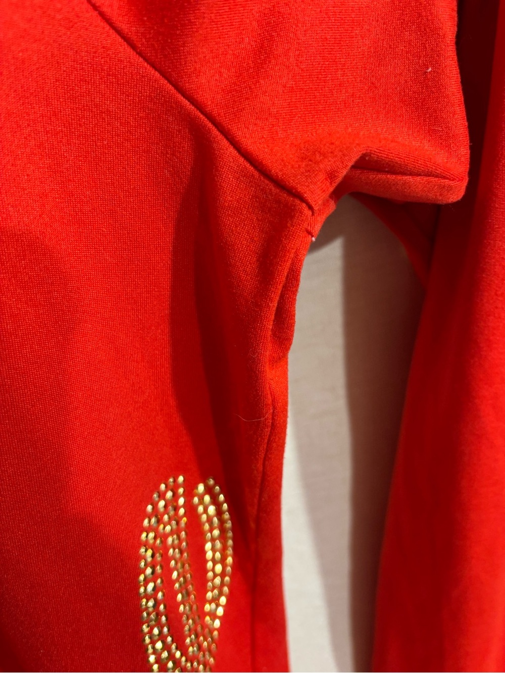 Bebe Sport • Red Mesh Panel Rhinestone Logo Shirt XL - Picture 10 of 12